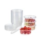 FULING 150 Set - 8 oz. Plastic Deli Food Storage Containers With Lids Disposable