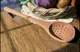 Hand Carved Wooden Slotted Spoon Primitive Rustic Kitchen Utensil 17 1/2&rdquo;. G15