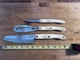 Lot Of 3 CUTCO Knives 1720 1768 3738 Paring Spatula Spreader Hardy Slicer Pearl