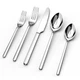 KINGSTONE Silverware Set, 20 Piece Flatware Cutlery 20 pieces for 4, Silver 