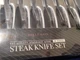 Bellemain Serrated Steak Knife Set | Serrated Knife Set, Black Steak Knives (8)