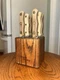 6-Piece Chicago Cutlery 103S Steak Knives W/ Original Wood Knife Block