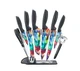 PurpleChef 10 Pieces Kitchen Knives Set. Includes 6 Stainless Steel Knives, S...
