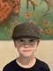 Kids Gray Herringbone Flat Cap 54cm