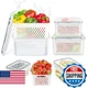 TBMAXS Fruit Storage Containers for Fridge, 10 Pieces Produce Vegetable Saver wi