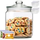 MASTERTOP Large Glass Jar with Lid, Airtight Glass Storage Containers with Lids,