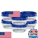 ELEGANT DISPOSABLES 20pk 8oz Blue Twist Top Deli Food Storage Containers Leak