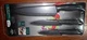 Black Kitchen Knife SET Nonstick w Sheaths Stainless SHARPER IMAGE 6 pcs total