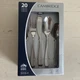 Cambridge Tyrus Satin Mirror Stainless Steel Flatware 20 Piece Set For 4 Each$35