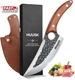 Huusk Chef Knives, Upgraded Viking Knife with Sheath Hand Forged Butcher Knife f