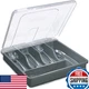 YICOCHI Utensil Holder for Countertop with Lid Plastic Silverware Tray for Drawe