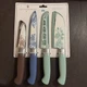 Pioneer Woman Agatha 4-Piece Stainless Steel Utility Knife Set Kitchen Gift NEW