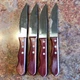 Lot of 4 Tramontina Porterhouse 5" Steak Knives Stainless Steel Pointed Tip