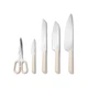 Caraway 5 Piece Knife Set - Premium German Steel Blade Kitchen Knives - Ergon...