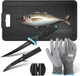 FLISSA 4PCS Fish Fillet Set 6" Knife 24"*13" Non-Slip Fish Fillet & Cleaning Mat