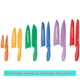 Cuisinart 12pc Color Coded Knife Set Stainless Steel Nonstick Kitchen Knives