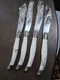 Crofton Laguiole Steak Knife Set 4 Piece White Marbled Handles  damanged package