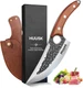 Huusk Chef Knives, Upgraded Viking Knife with Sheath Hand Forged Butcher Knife f
