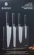 BABISH 5 Piece German Steel Magnetic Forged Kitchen Knife Block Set #141613.05
