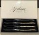 New Gorham Meredith 4pc Stainless Steel / Silverplated Steak Knife Set Org Box