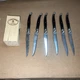 Laguiole OSBORNE 6-Piece Black Handle Serrated Blade Steak Knives