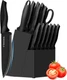 XANAPON Knife Set, 14 Pieces Kitchen Knife Set, High Carbon German Stainless Ste