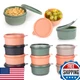 EYNEL 9 oz Round Airtight Food Storage Containers Set of 10 with Lids