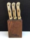Chicago Cutlery Steak Knife Set 103S Set Of 6 /with Block Vintage