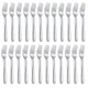 Gymdin 24 Pieces Dinner Forks, Forks Silverware(8 24P Silver 