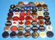 BEER SODA ALCOHOL BOTTLE CAP - 54 CAPS LOT - BUDWEISER - MOLSON - BOREALE