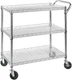 Heavy Duty 3 Tier Rolling Utility Kitchen Cart on Wheels,Large 45"L X 17 1/2"D X