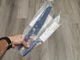 Pampered Chef 7" Coated Chef's Knife With Sheath Cover + Serrated Nylon Knife