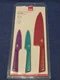 Kuhn Rikon COLORI+ Straight & Serrated Paring Knife, chef knife Set, new sealed