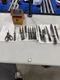 CALPHALON WOODEN KNIFE SET 13 KNIFES AND A PAIR OF SCISSORS - WOOD BROWN