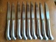 Wesley Forge COLONIAL Pistol Handle Steak Knife LOT 9 Stainless Steel WLF3