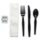 Boardwalk FKTNSHWPSBLA 6-pc Cutlery Kit Heavyweight Black