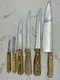 VTG Chicago Cutlery Knife Set 6 Knives Wood Handle 44s 61s 66s 78s 102s Pairing