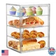 ZLLZUU Bread Box for Kitchen Countertop Pastry Display Case 4 Layers Adjustable