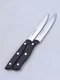 2pc FARBERWARE 4.5" STEAK Knife SET, Stainless Blade, BLACK Triple-Rivet Handle
