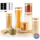 TBWIND Glass Storage Containers with Bamboo Lids &ndash; 7 Pack Airtight Clear Glass J