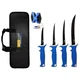 AccuSharp 6-Piece Fillet Knife Kit Fixed Blade Non-Slip Grip 4.75"-8"  737C