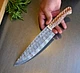 CUSTOM MADE HAND FORGED DAMASCUS STEEL KITCHEN CHEF KNIFE PINECONE HANDLE 2795