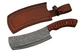 12" Handmade Damascus Steel Hunting Cleaver Knife Leather Outdoor Camping 1276