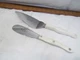 Cutco Serrated Spatula & Pie Cake Server White Pearl Handle 1754 JC 1768 JD