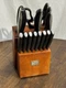 Chicago Cutlery Avondale 16-Piece Kitchen Knife Set with Wood Block SL12