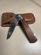Vintage Cole Industries Lockback knife Model 1055 and Sharp TM sheath