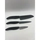 Kyocera 3pc Black Ceramic Knife Set Chef, Serrated & Paring