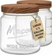 kitchentoolz Large Mason Jars with Lids &ndash; 64 oz Mason Jars Wide Mouth, 1/2 Gallo