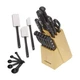 Knife Block Set 22 Piece High Carbon Stainless Steel Black Farberware