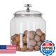 KEKEHOME 152oz Plastic Food Storage Jar with Airtight Seal Lid, Square Kitchen C